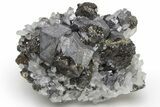 Galena and Chalcopyrite on Quartz Crystals- Peru #236689-1